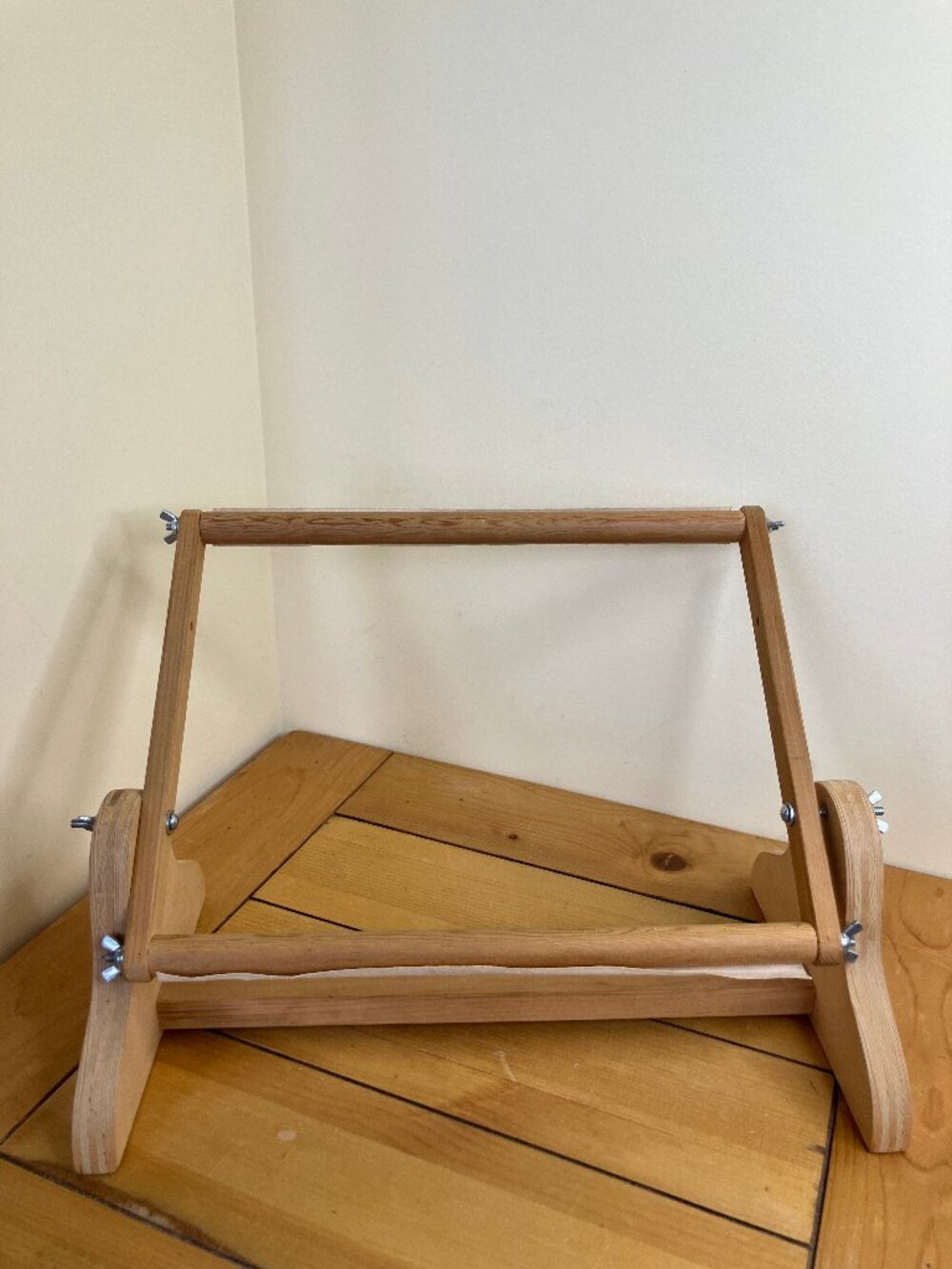 Wooden Needlecraft Frame for Needlepoint Crewel Hand Embroidery & Desktop Stand